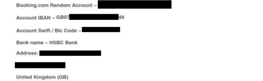Figure 6: Payment Collection Form - Bank Transfer Details (IBAN/SWIFT)